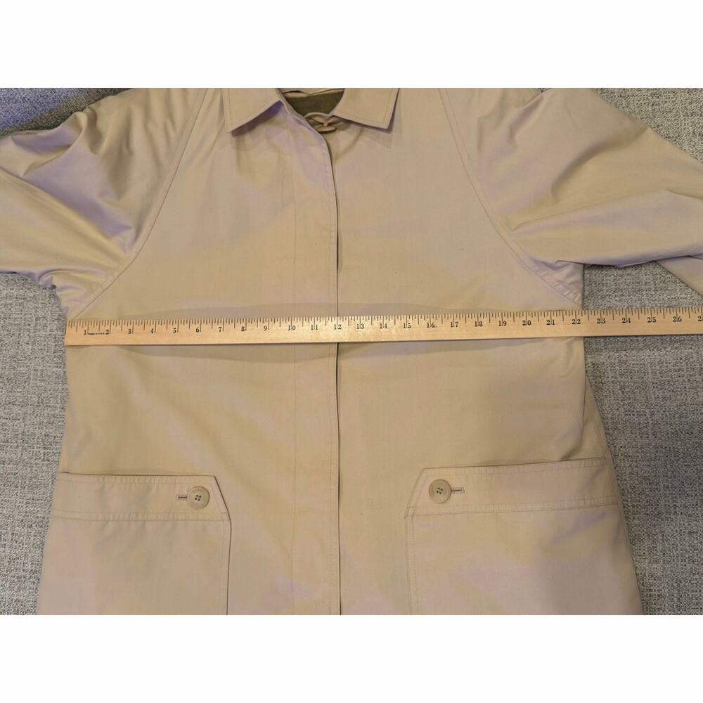 Vintage London Fog Womens 12 Reg Tan Raincoat Removable Liner Khaki Coat - Picture 9 of 15